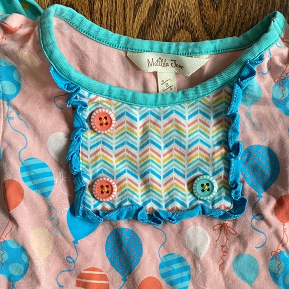 Matilda Jane Dream Chasers balloon dress, size 8. Missing one button, great cond - Picture 11 of 12